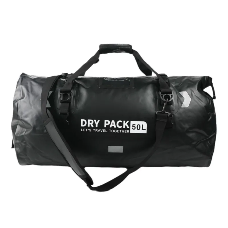 

MARJAQE 50L мотоциклетная сухая сумка, хвостовая сумка для багажа, водонепроницаемая дорожная сумка из ПВХ для мотоцикла, кемпинга, катания на лодках, рыбалки, каякинга