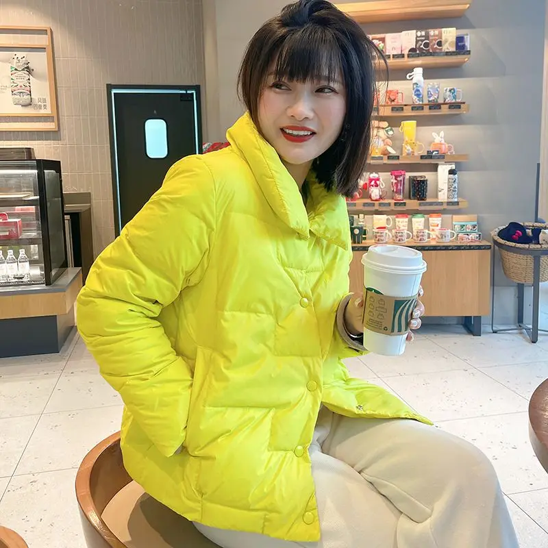 2025 Spring and Autumn New Women's Down Jacket Casual High Neck Lightweight Jacket