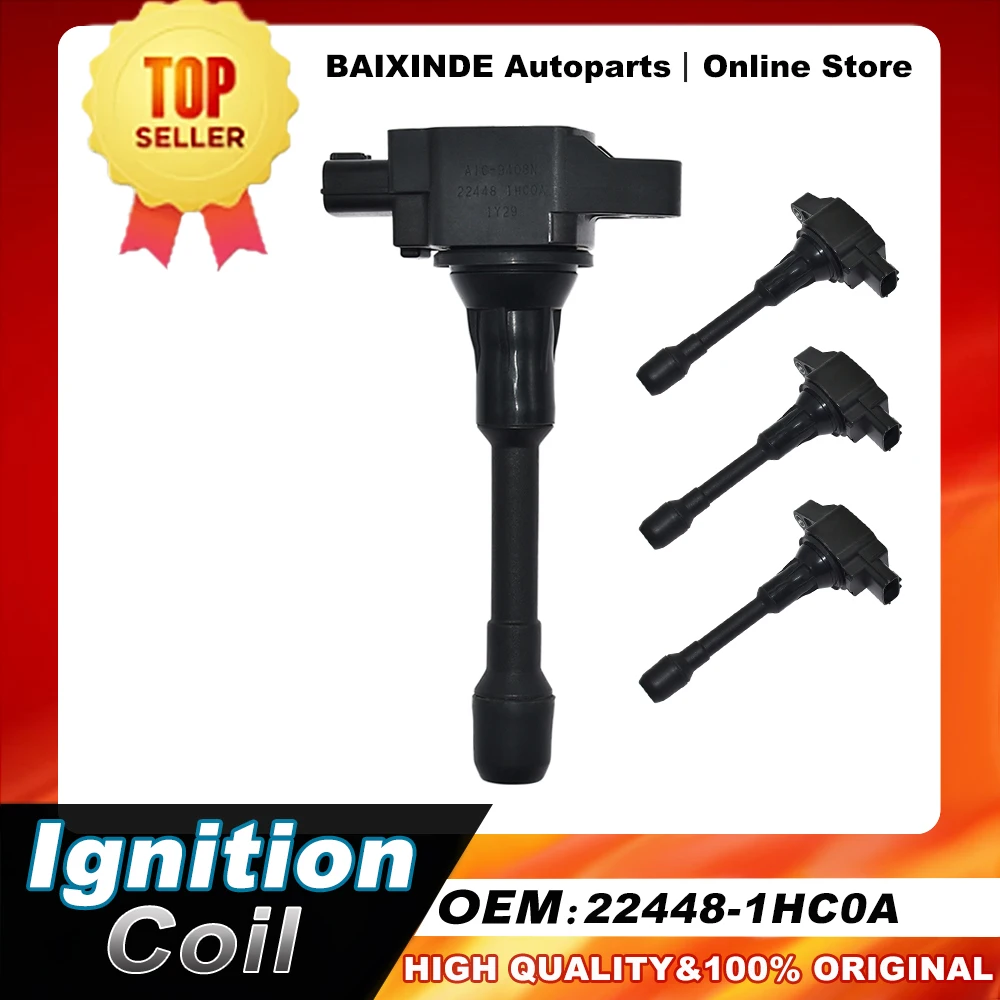 1/4PCS  22448-1HC0A 224481HC0A 17210-15900 Ignition Coil For Nissan Micra K13 HR15DE Versa Note 1.6L Car Parts 