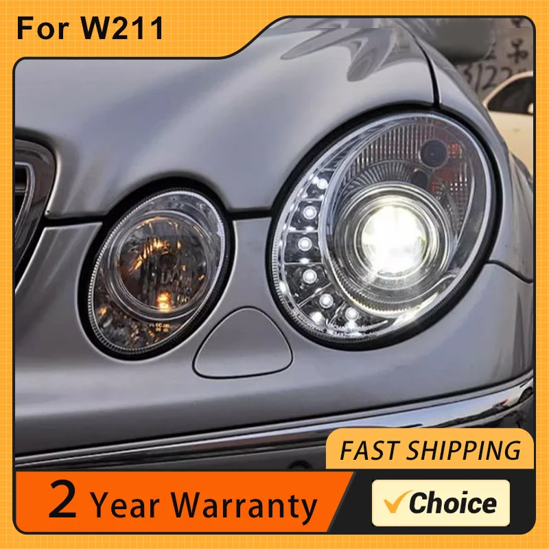 

For Mercedes-Benz E-Class W211 E200 E280 2003-2009 LED Headlights LED DRL Signal Light Xenon Hid Head Lamps Auto Accessories