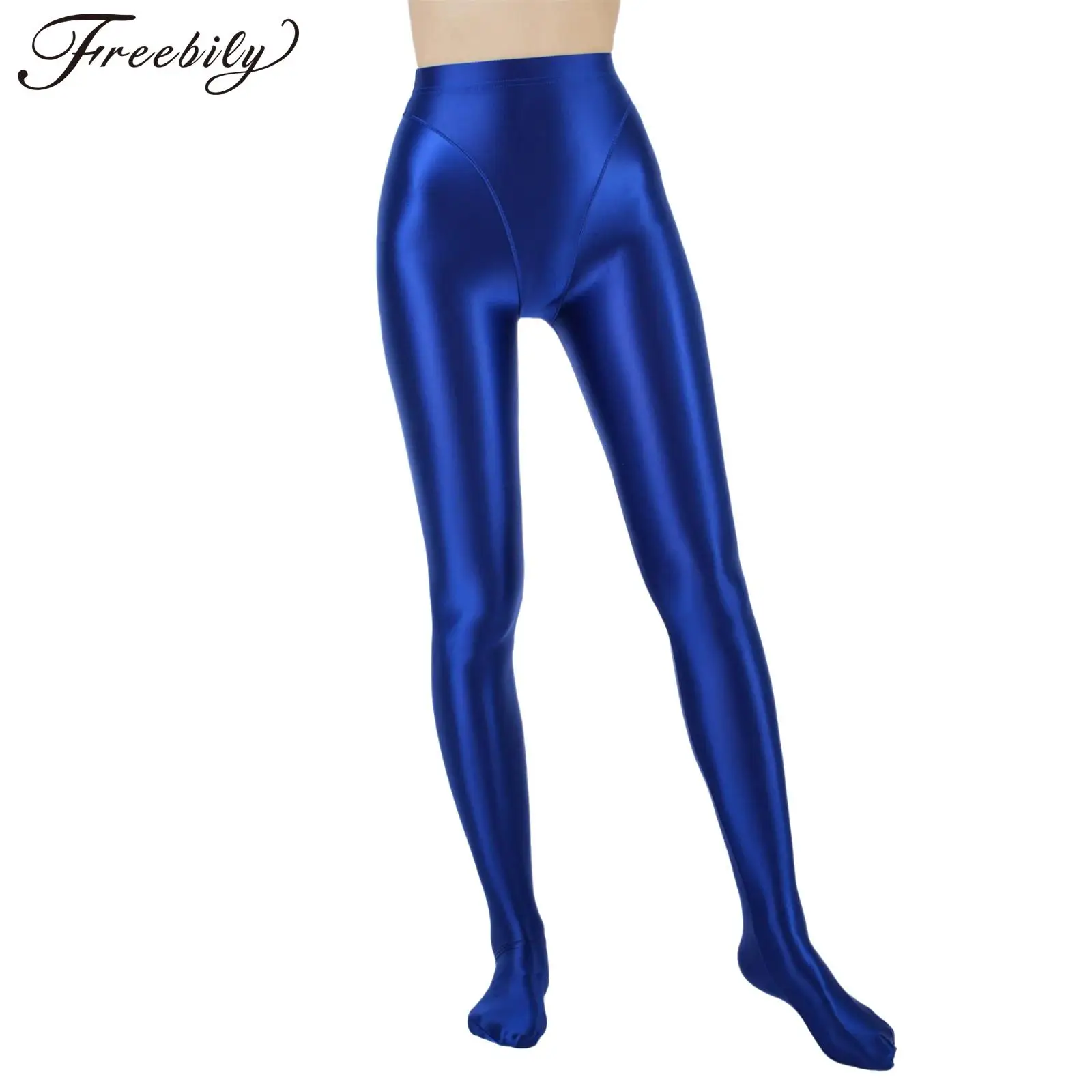 

Glossy Opaque Pantyhose Shiny High Waist Tights Sexy Silk Smooth Glitter Stockings Yoga Pants Training Women Sports Leggings