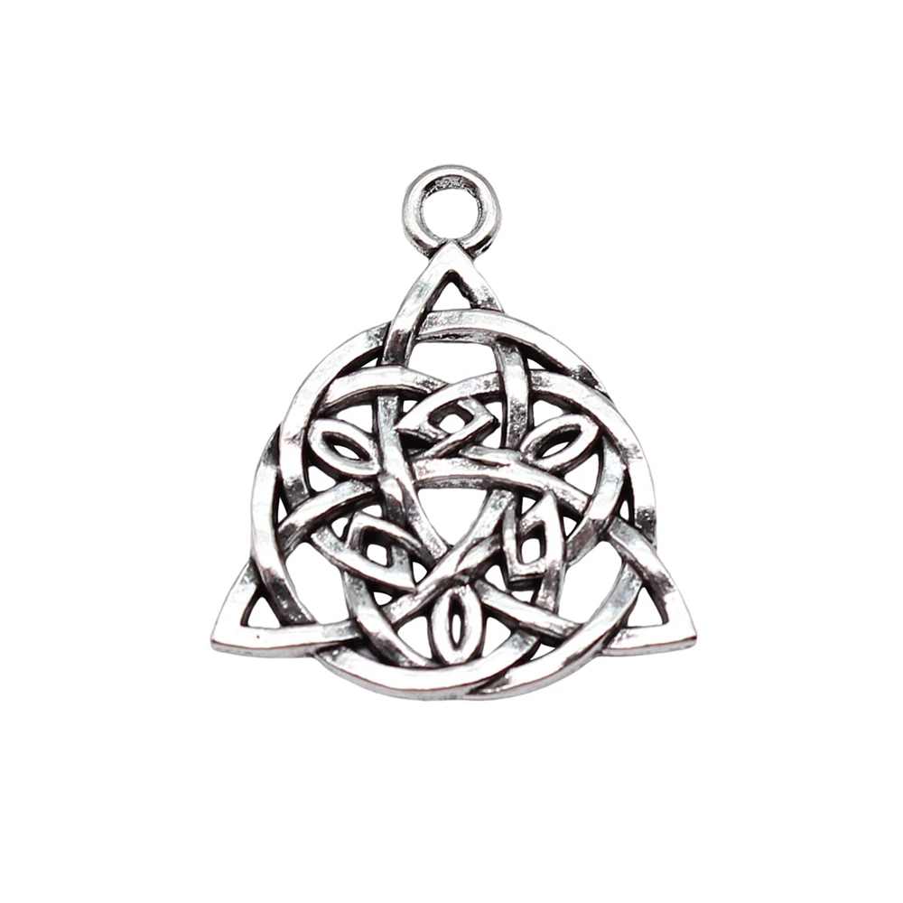 Antique Silver Color Gold Celtic Knot Cross Charms Handmade Jewelry Making Accessories Zinc Alloy