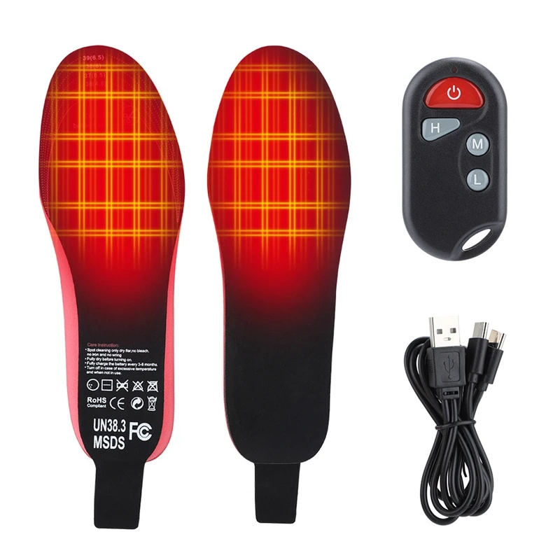 

Electric Heating Insole Adjustable Temperature Foot Pad 2100Mah USB Charging Foot Warmer Insole