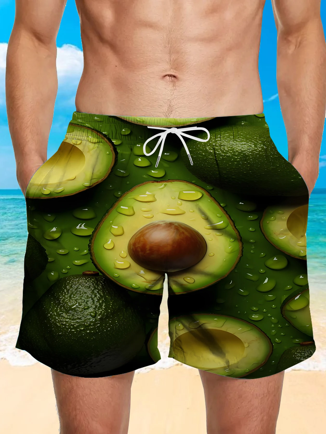 

Graphic Digital Printed Men Shorts All Over Print Polyester Quick Dry Beach Pants