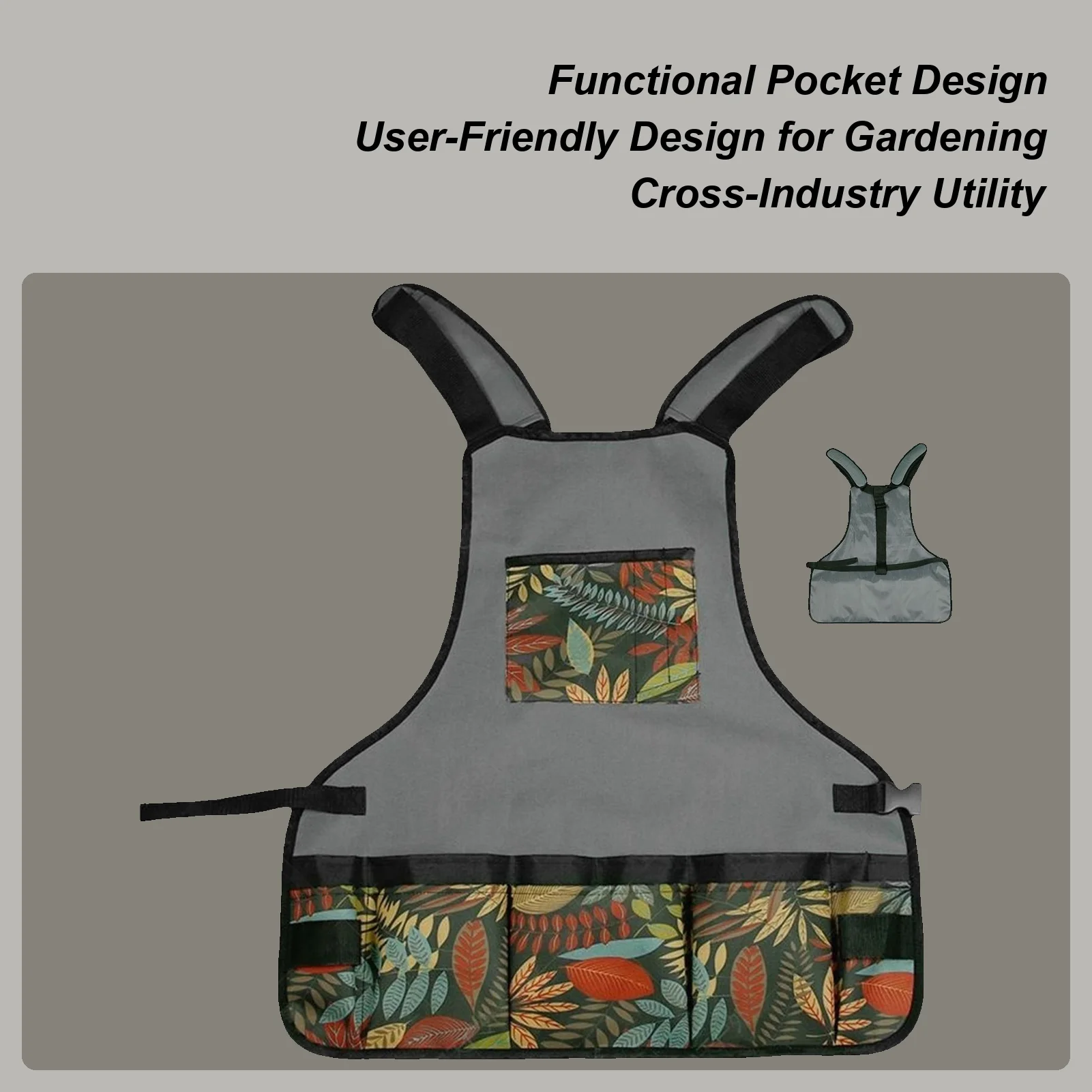 

Садовый фартук, сверхмощный садовый фартук с карманами, регулируемый легкий халат с аксессуарами, инструменты для двора для взрослых