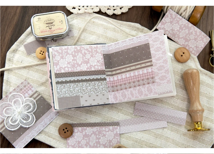 Journal GO 20 Stück Süße Spitzen-Traum-Notizblöcke Scrapbooking Journaling Basis Collage-Materialien Schul- und Bürobedarf Notizblock – Detail 14