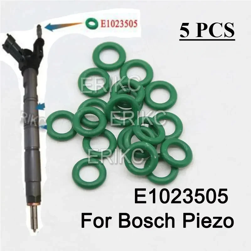 5PCS Oil Return Pipe Joint Sealing Ring E1023505 O-Ring Sealing Rings for Bosch Piezo Diesel Injector 0445115 0445116 Sprayer