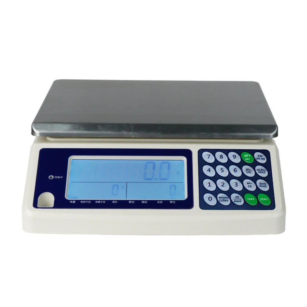 

Digital Industrial Table Top Weighing Counting Bench Scale with Alarm Light Optional