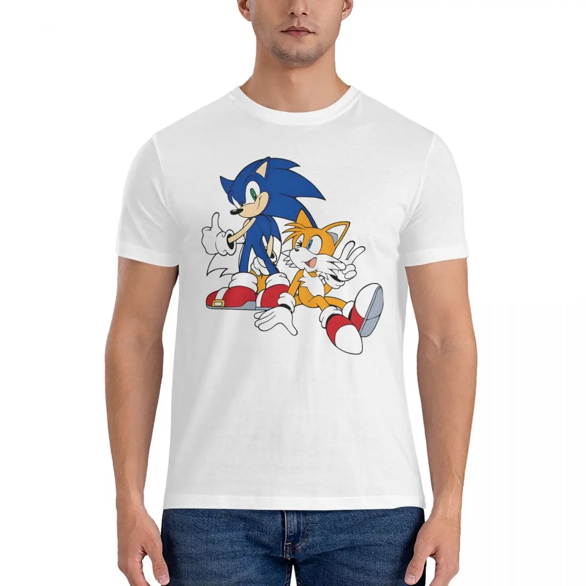 

Футболка мужская с круглым вырезом, 100% хлопок, с коротким рукавом