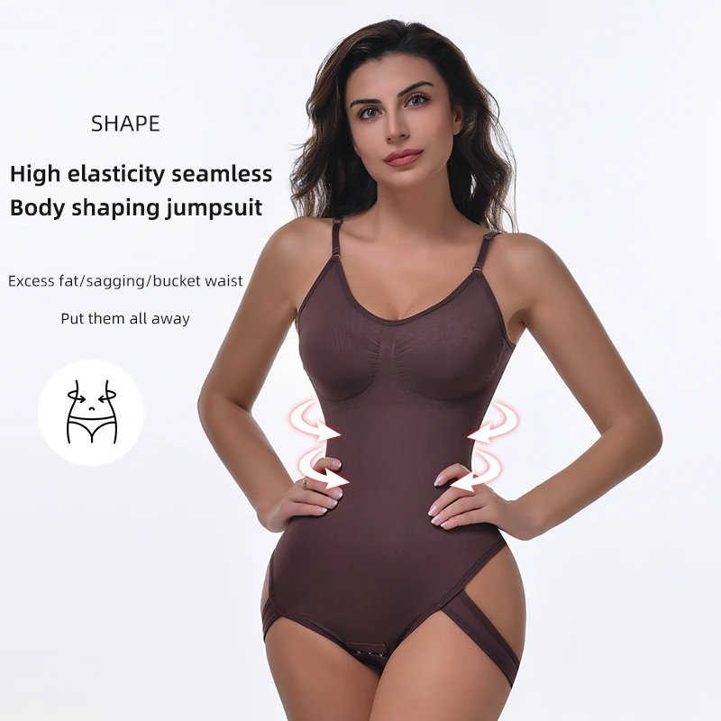 New Seamless Shapewear Slimming Ful Body Shaper Thongs Bodysuit Waist Trainer Body Shaping Sculpting Breast Women Top Underwear