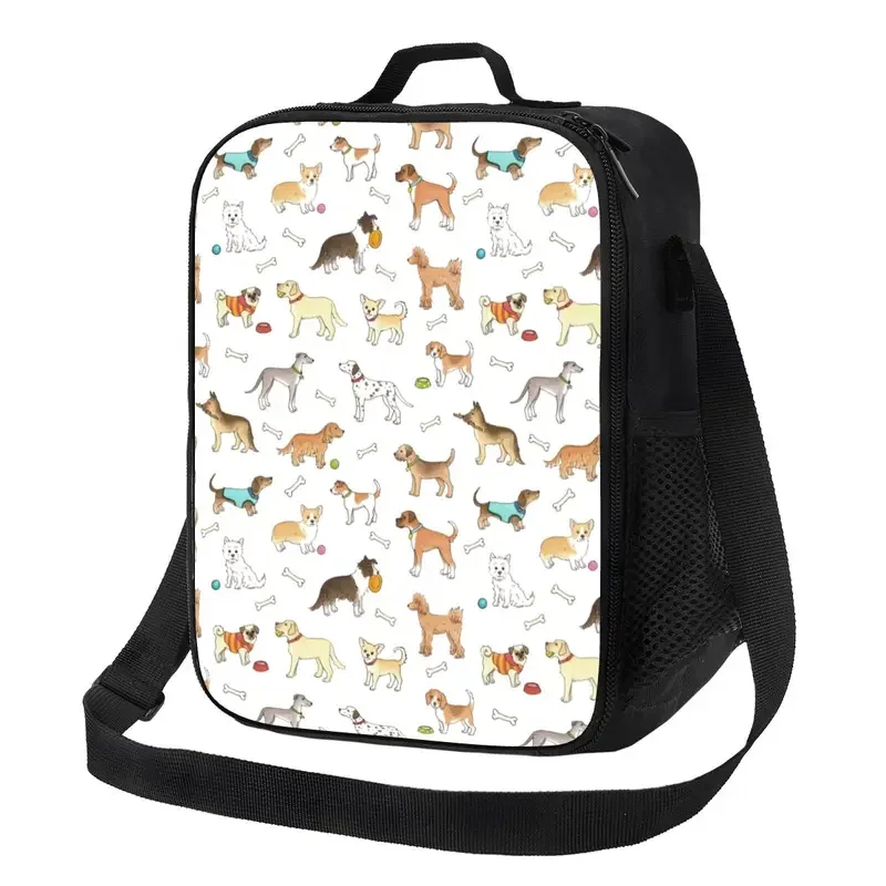 

Breeds Of Dog Pet Lunch Boxes Multifunction Collie Bulldog Shiba Inu Dachshund Cooler Thermal Food Insulated Lunch Bag Office