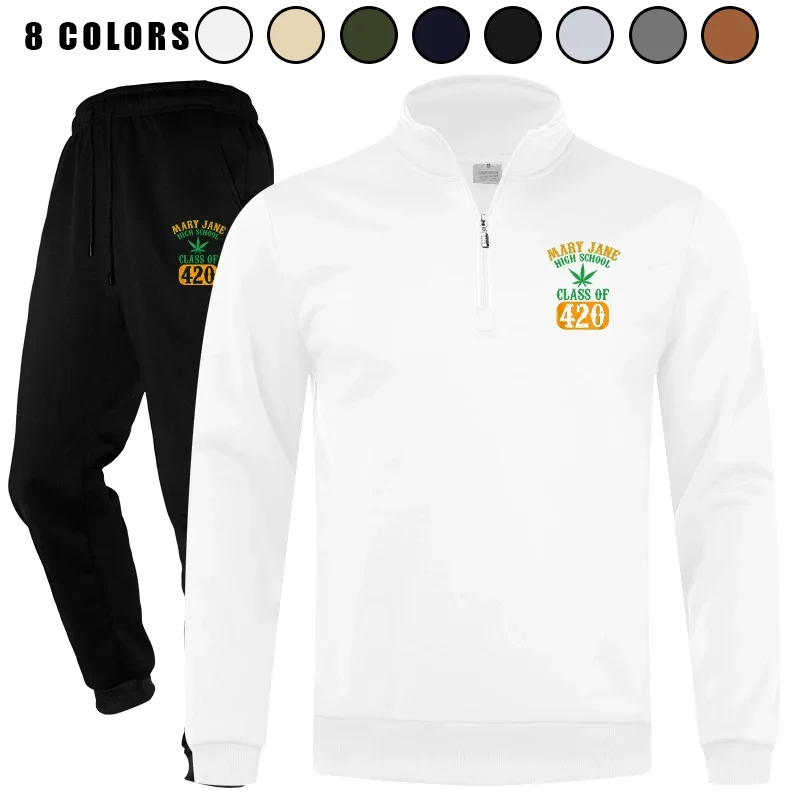 

Men's 2 Piece Quarter Zip Running Polo Athletic Tracksuit Jogging Casual Sport Sweatsuit Sets