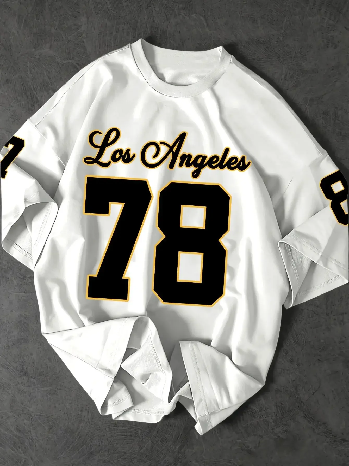 Fashion Summer T-shirt Men Women No. 78 Los Angeles Printed Sweatshirt Retro Casual Plus Size Sport T-Shirt Tops Family Matching