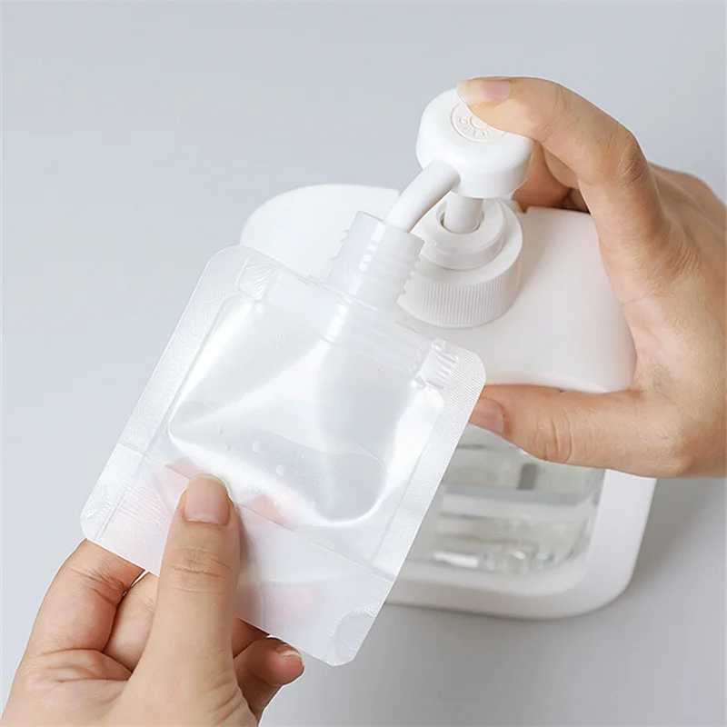 30/100ml Lotion Dispenser Bag Travel Reusable Pouches Shampoo Liquid Leakproof Refillable Cosmetic Packaging Storage Container