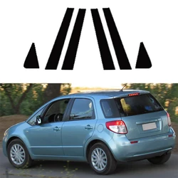 For Suzuki SX4 hatchback 2006-2010 2011 2012 2013 Polished Pillar Posts Car Door Trim Cover BC Column Stickers Accessories