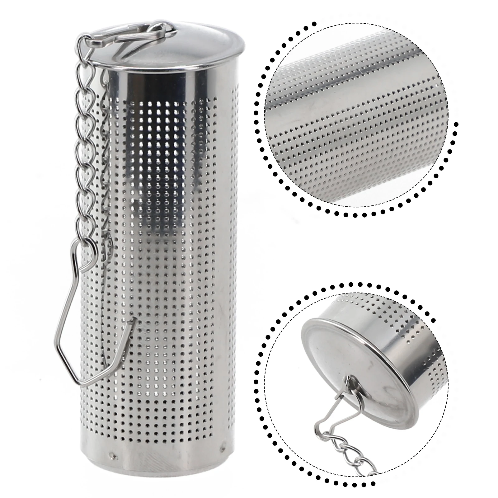 S/L 304 Stainless Steel Tea Infuser Locking Spice Leaf Tea Ball Strainer Mesh Tea Filter Home Kitchen Accessories