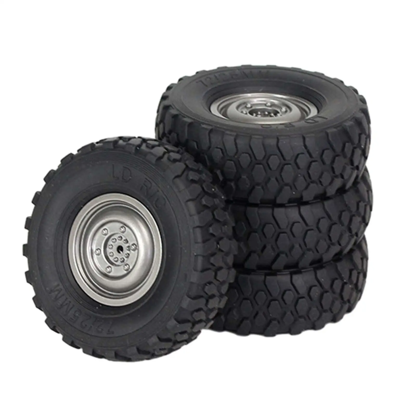 4 Pieces 72mm Soft Tire 1:/16 Scale RC Tires for WPL B14 C34 C14 Spare Parts