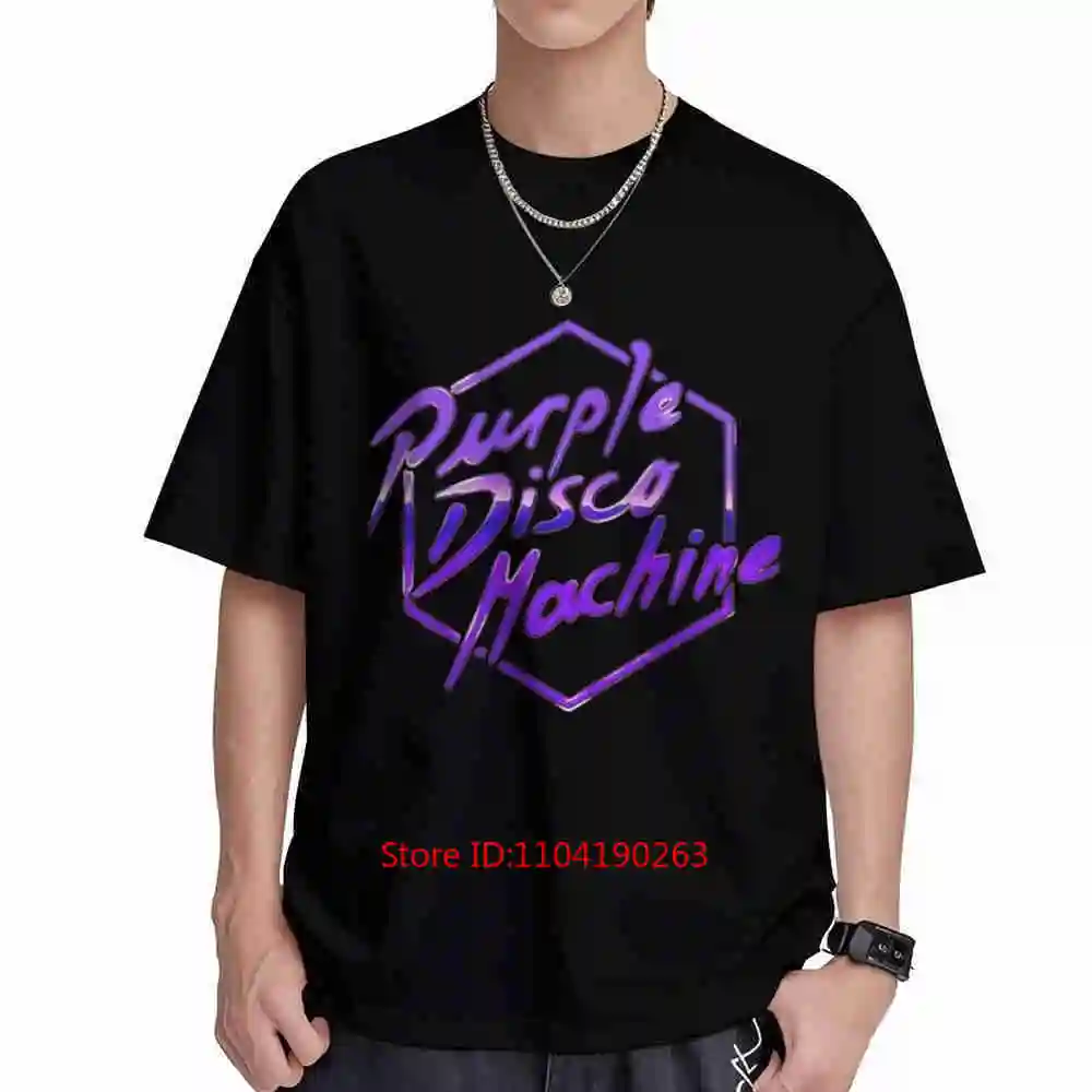 Purple Disco Machine DJ Official Bold Retro Short Sleeve Tee 100% Cotton T-Shirt