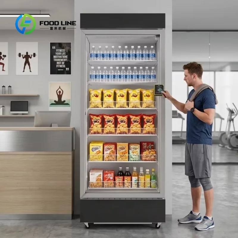 Designed 400L Snack & Drink Vending Machine with External Display Screen QR E-wallet Payment Option