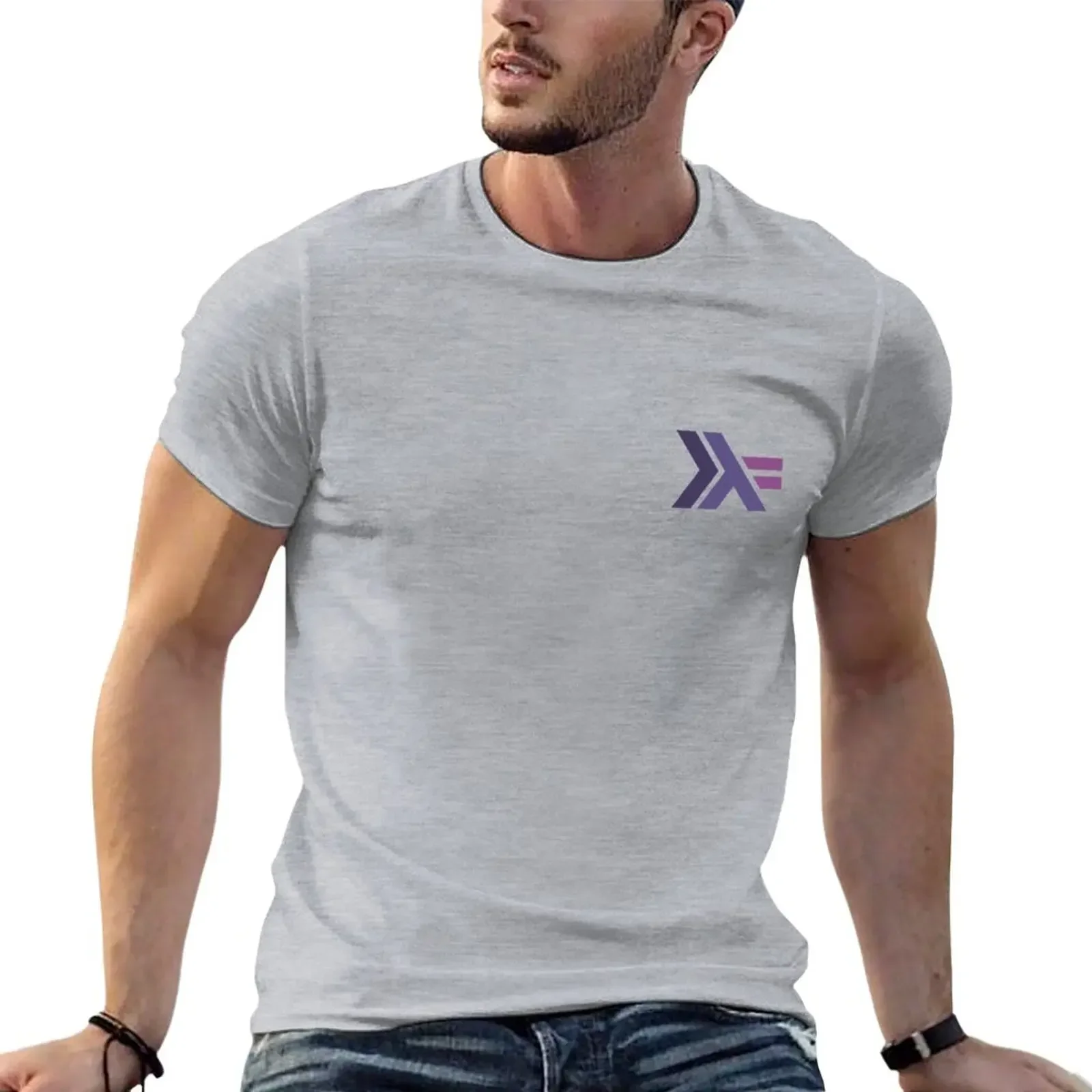 Haskell Logo T-Shirt heavyweights korean fashion plain Men's clothing