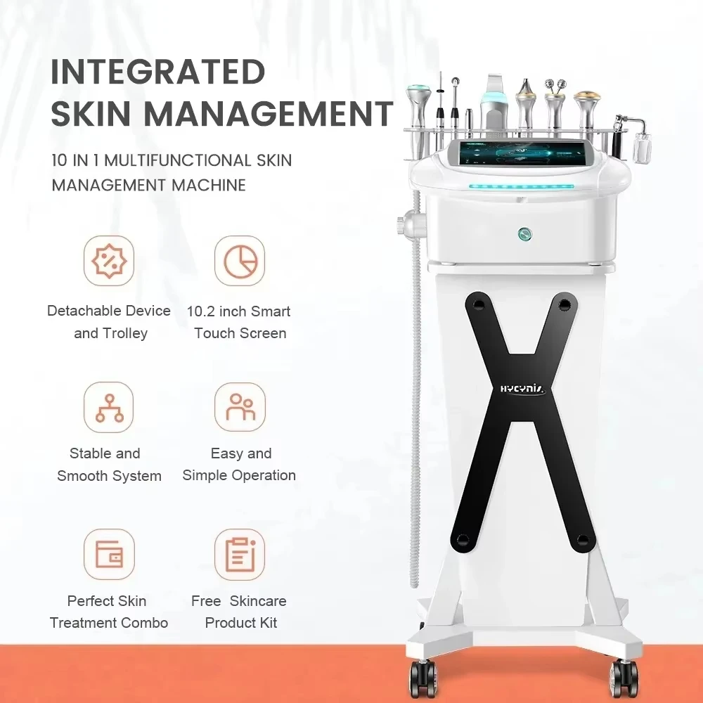 9 In 1 Professional Machine Facial Device New Beauty Health Solution Aquaskin Smart Multifunction Oxygen Jet（Cart not included）