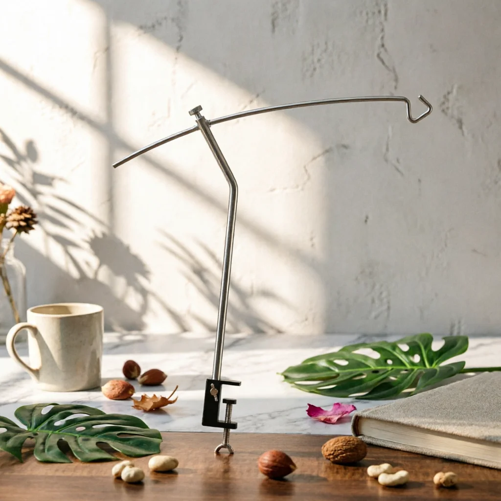 Camping Lantern Stand Stainless Steel Collapsible Lantern Hanger Table Lamp Stand Foldable Outdoor Gear Rust Resistant