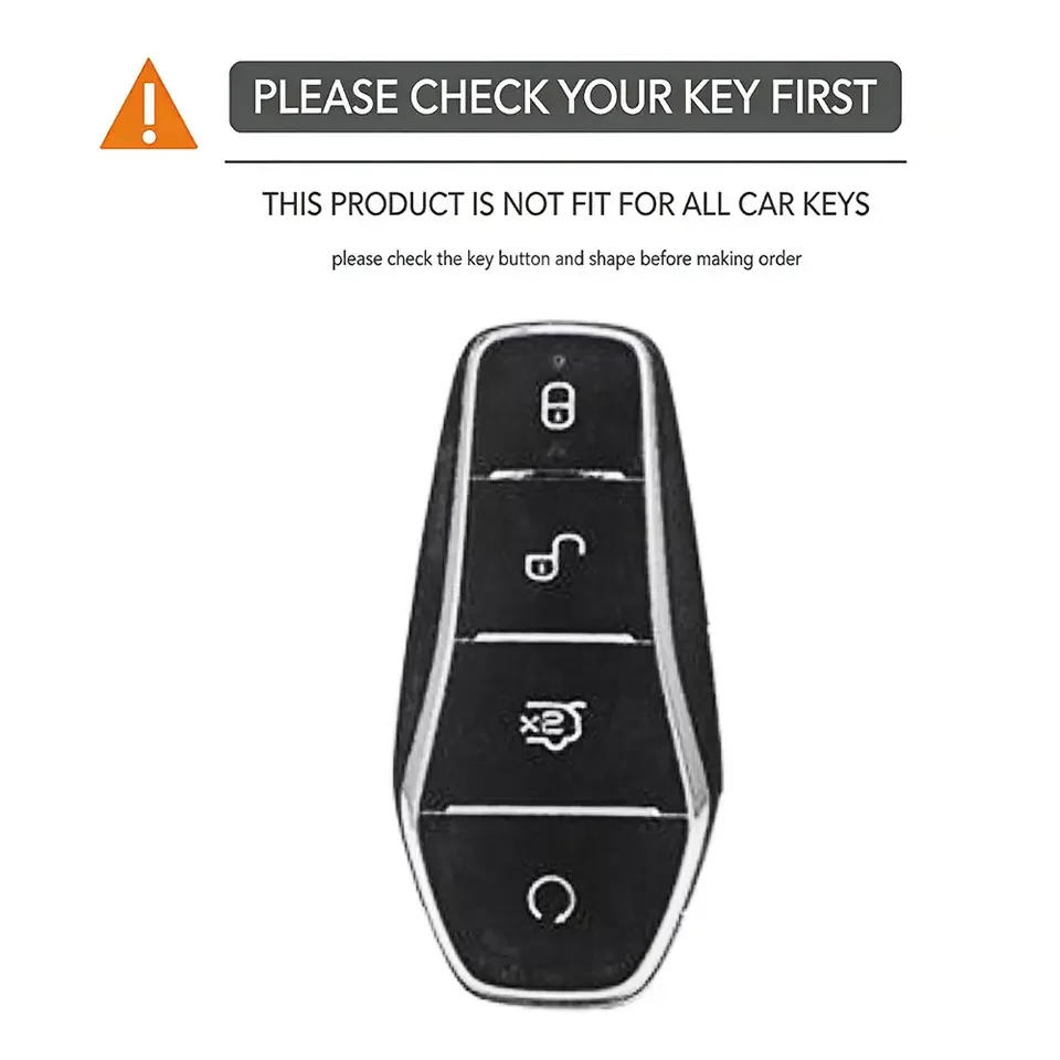 Silicone Car Remote Key Cover Holder Chain Key Case for BYD Atto 3 Han EV Dolphin Song PRO Max Tang DM Yuan Dolphin E2 Qin PLUS image 6