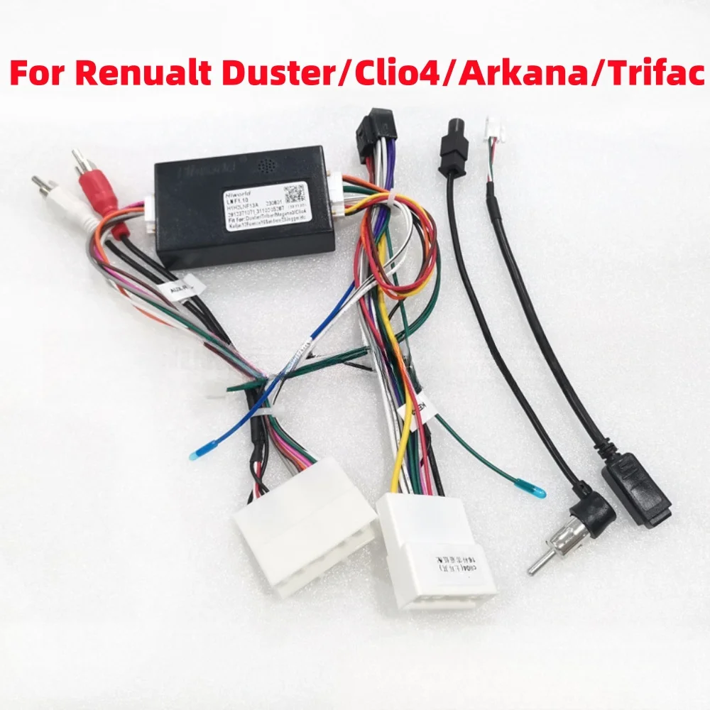 

Адаптер Canbus Box для Renualt Duster/Clio4/Arkana/Trifac Android GPS 2 Din автомобильный радиоприемник мультимедийный 16-контактный кабель питания
