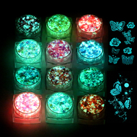 Bowitzki 12 Colors Glow in The Dark Glitter Gel Face Glitter Body Glitter Gel Hair Glitter Gel  UV Glitter or Raves Festivals ﻿
