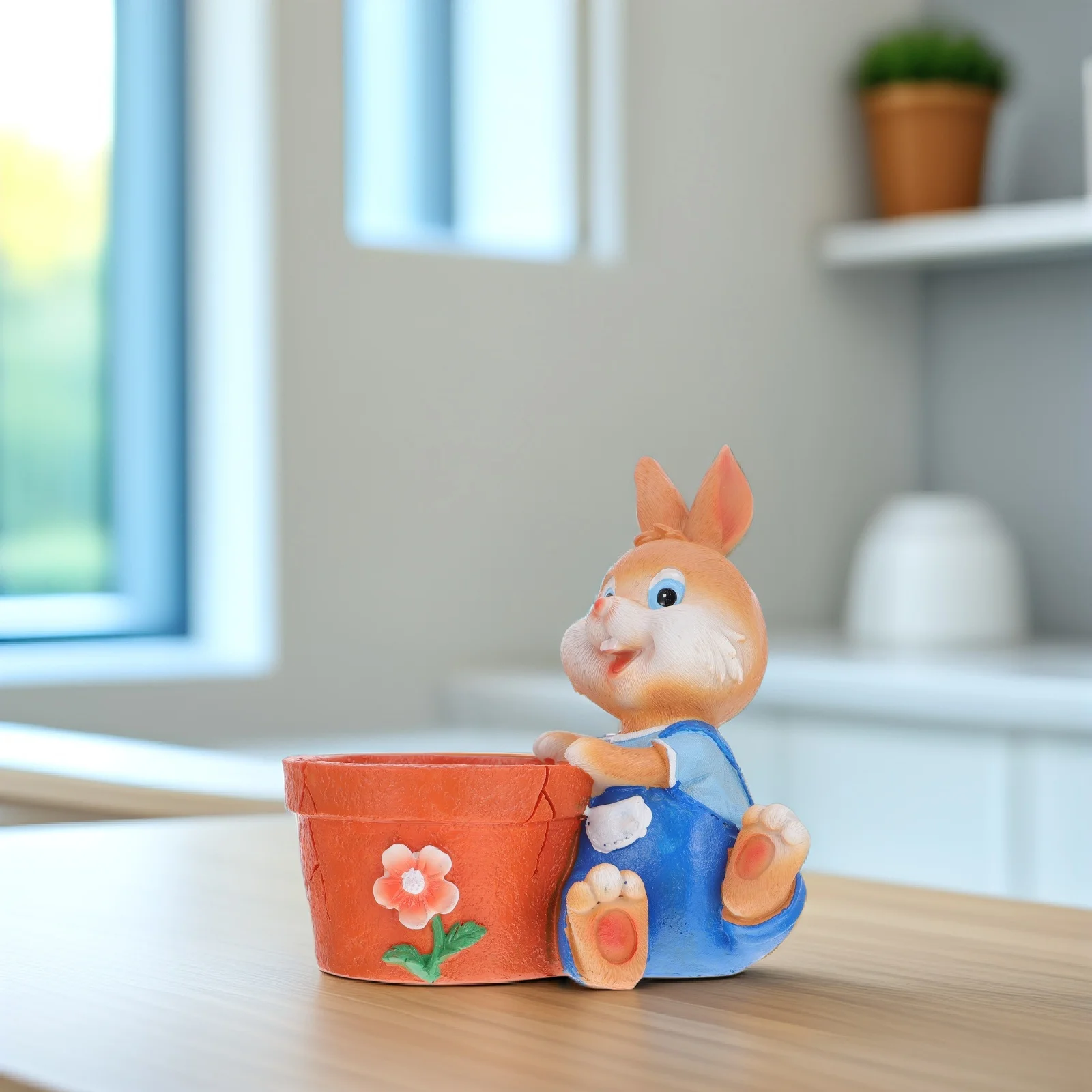 

1Pcs Resin Succulent Planter Cute Rabbit-Shaped Flower Pot for Indoor Outdoor Garden Decoration Bonsai Container Green Plants