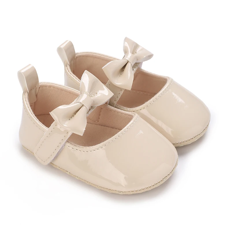 Cute Bow Mary Jane Baby Girls Shoes Lightweight Non slip Soft Flat Shoes Suitable for Indoor and Outdoor Strolling All Year roun