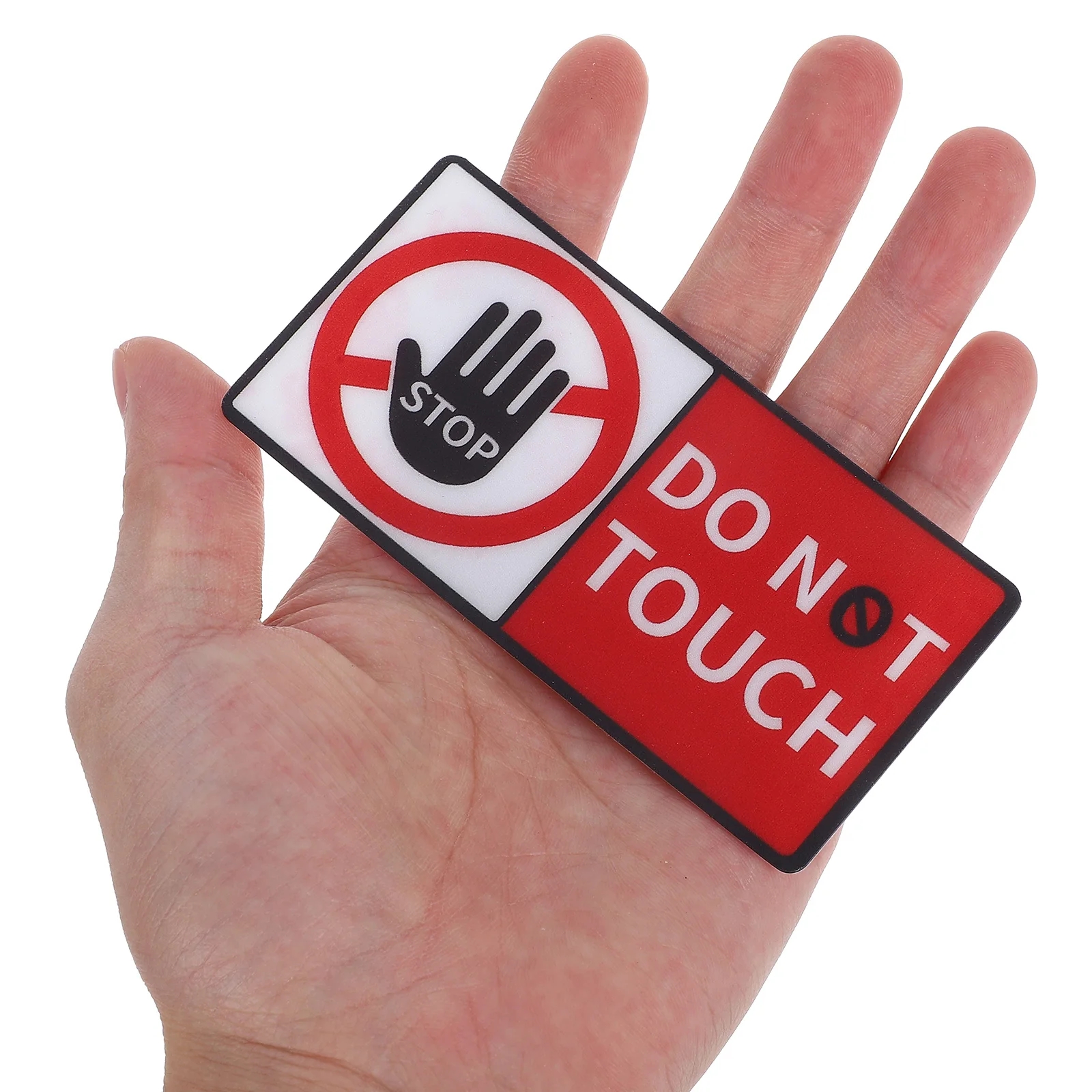 4 Sheets Do Not Touch Stickers Safety Warning Labels Security Caution Decals Adhesive Not Touch Sign Stickers For Glass Walls
