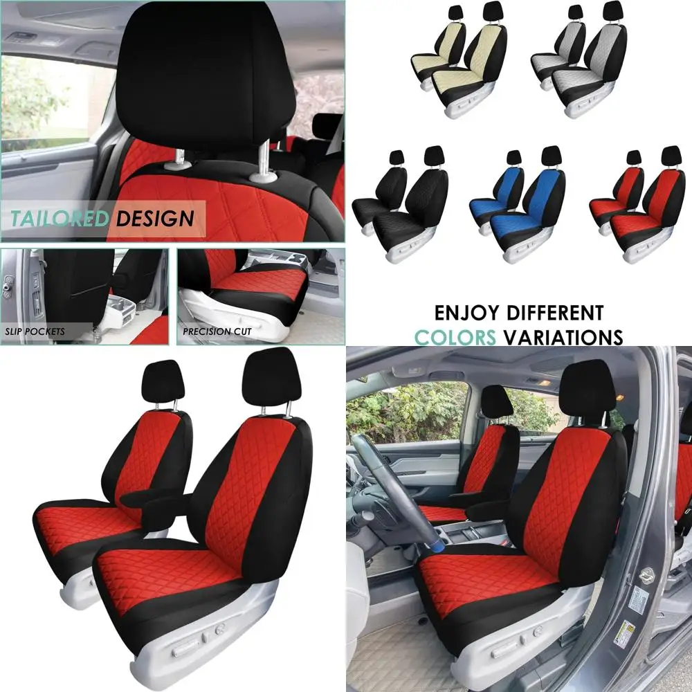 

Custom Fit Car Seat Covers Specifically Made for 2018–2023 Honda Odyssey, Front Set Red Ultraflex Neoprene, Waterproof Car Seat
