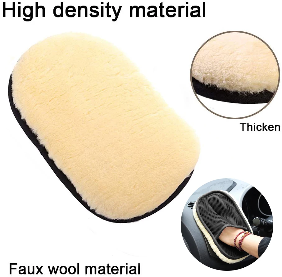 Car Washing Glove Cleaning Microfiber Wool Soft Car Cleaning glove Motorcycle Washer Care Car paint Wash care tools