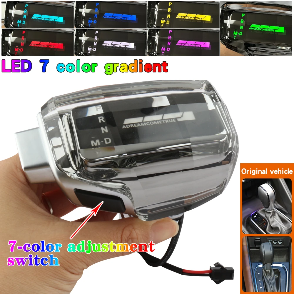

For Renault Koleos Kadjar Scenic Captur Megane Talisman LED Crystal Gear Shift Knob Lever Shifter Gear stick Car interior handle