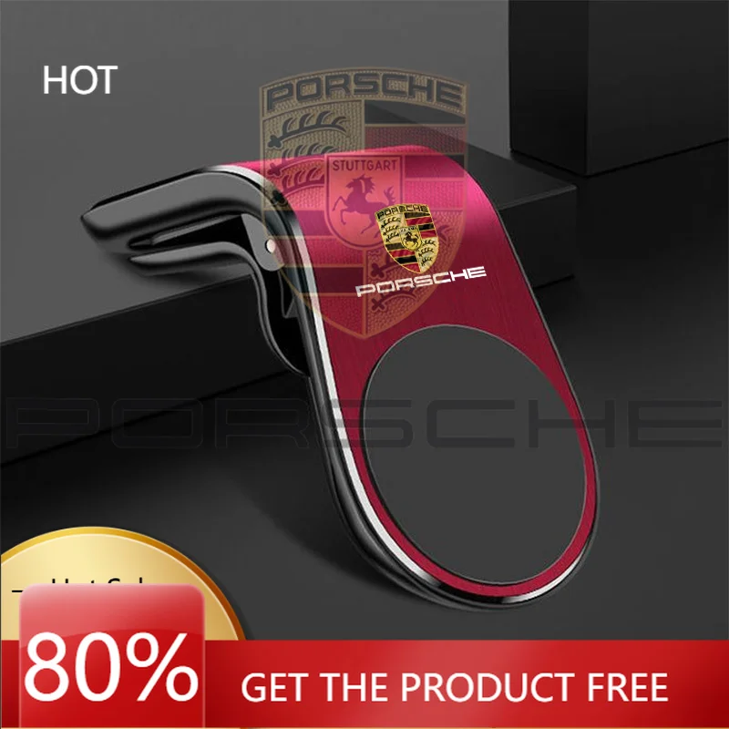 

Porsche Car Sticker Metal Magnet Phone Stand GPS Mount Holder Air Vent Clip Holder For Porsche Cayenne Macan Panamera 918 911 In