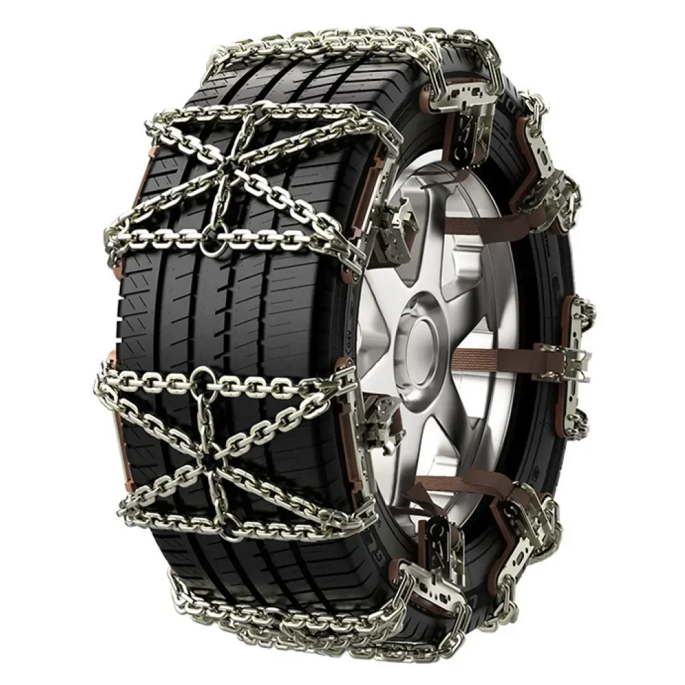 Steel Truck Car Wheels Tyre Tire Snow Ice Chains Belt Winter Anti-skid Vehicle SUV Wheel Chain Mud Road Driving Safety 1PCS