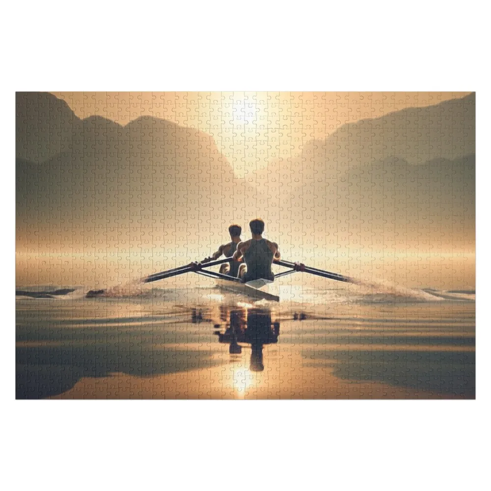 

Dynamic Rowing by 2: Team Thrill in Sync Jigsaw Puzzle Custom Wooden Name Jigsaw For Kids Personalised Toys Wood Adults Puzzle