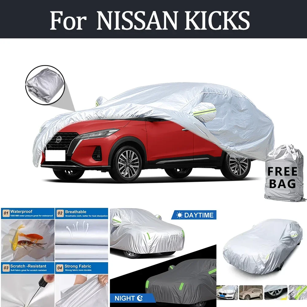 

For NISSAN KICKS Car Cover Outdoor Protection Covers Snow Sunshade Waterproof Dustproof Exterior UV Car Accessories