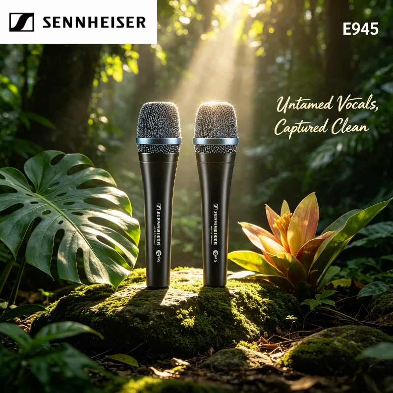 

Динамические микрофоны Sennheiser E945, двойной комплект, суперкардиоидные, для живого вокала, проводные, профессиональные, для сцены, для певцов, 2 шт. в комплекте