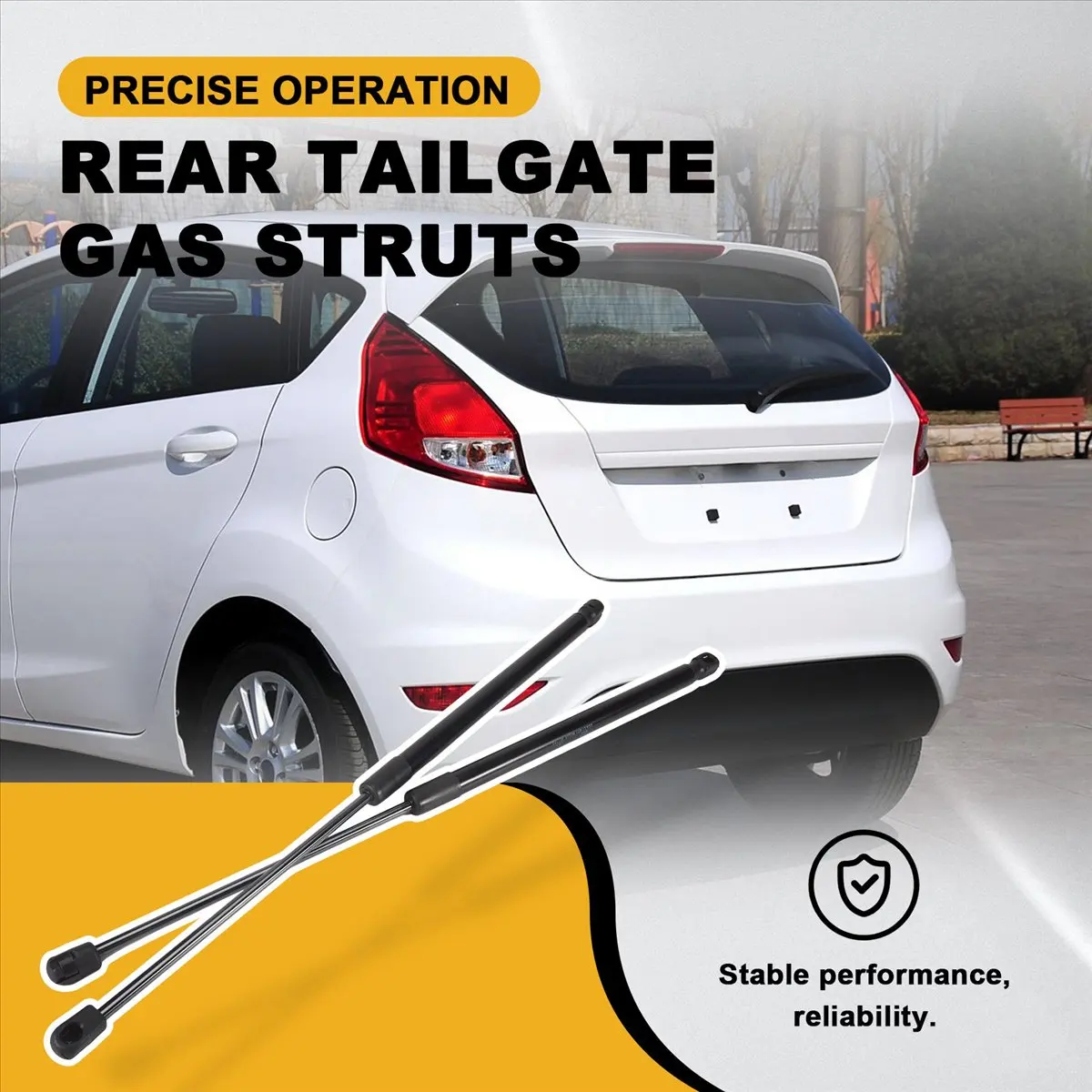 #90N 2Pcs Car Tailgate Boot Gas Struts for Ford Fiesta Hatchback WS WT,lift support struts,(steel)