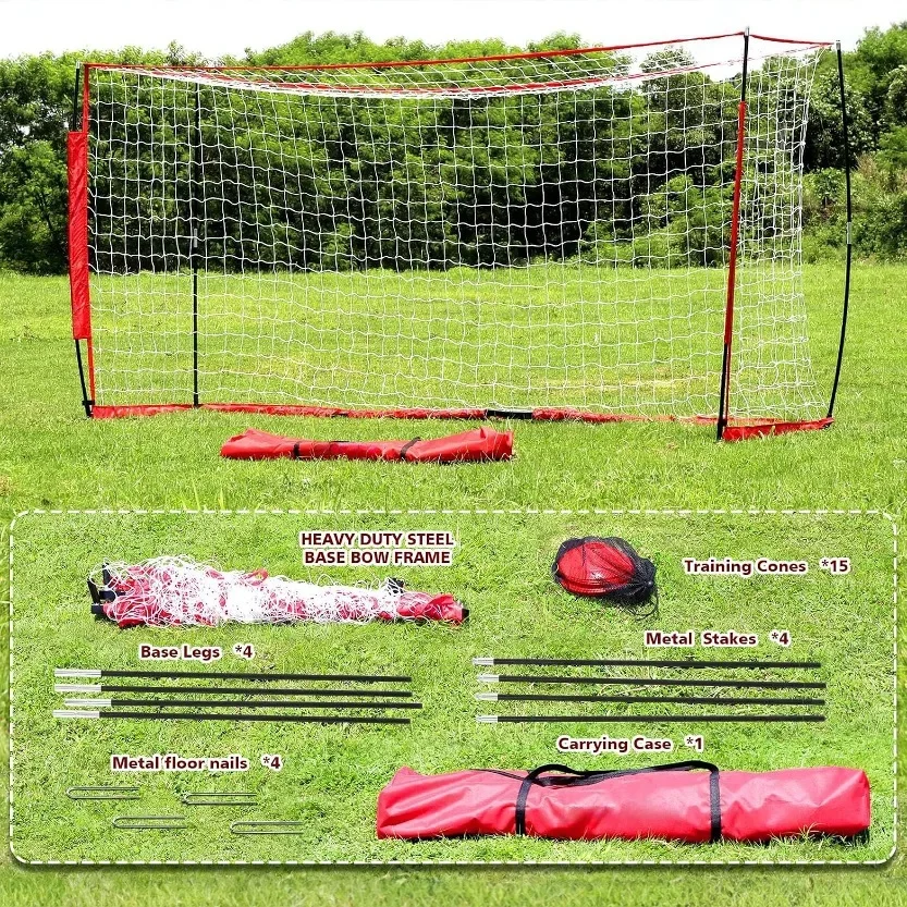 

Wholesale Portable Mini Football Gate Training Tennis Court Net Multi-Size Square Football Net