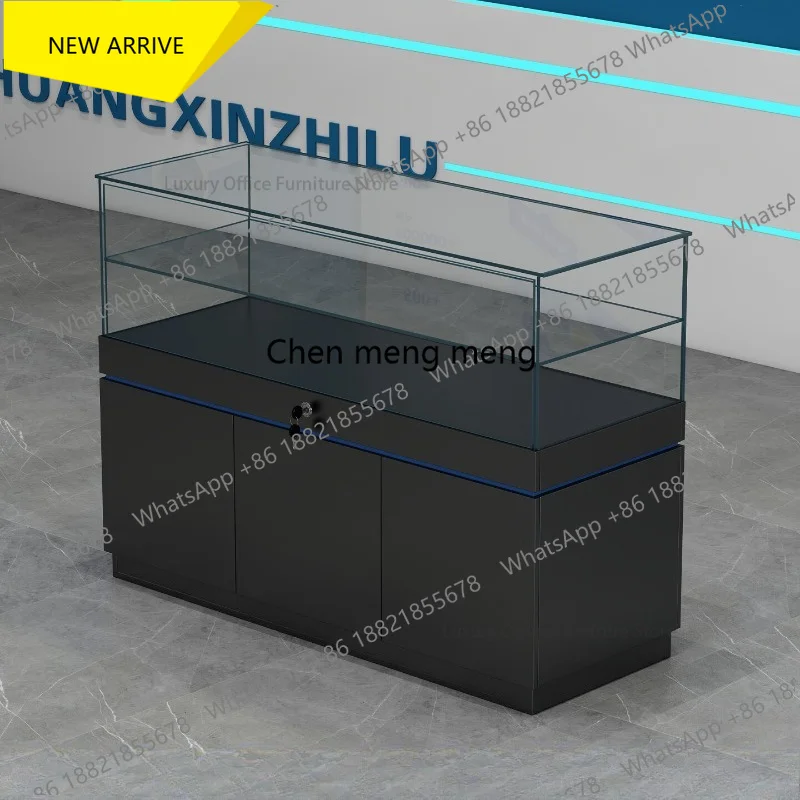 

G153 Modern Luxury Glass Display Reception Desk Jewelry Museum Antique Display Cabinet Exhibition Showcase Commercial Furniture