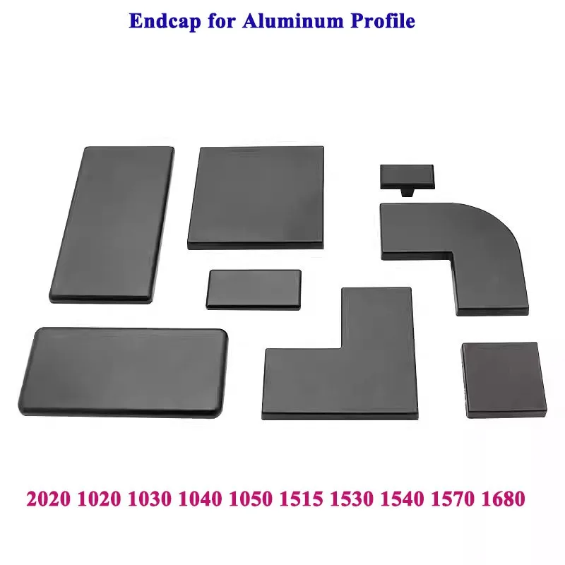 10pcs Black Plastic End Cap Cover Plate Endcap for 2020 1020 1030 1040 1050 1515 1530 1540 1570 1680 EU Aluminum Profile Cover
