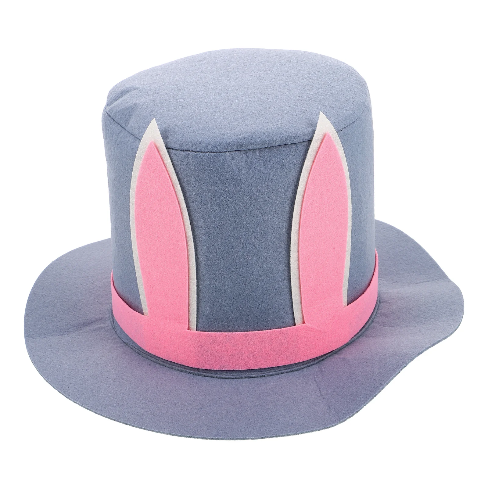 

Easter Felt High Hat with Bunny Ears Adult Rabbit Cosplay Costume Party Accessories Sturdy Reusable