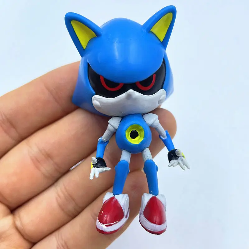 Q-version Cute Sonic Pvc Character Toy Hedgehog Shadow Tail Figure Model Dolls Children Animal Toy Birthday Gift