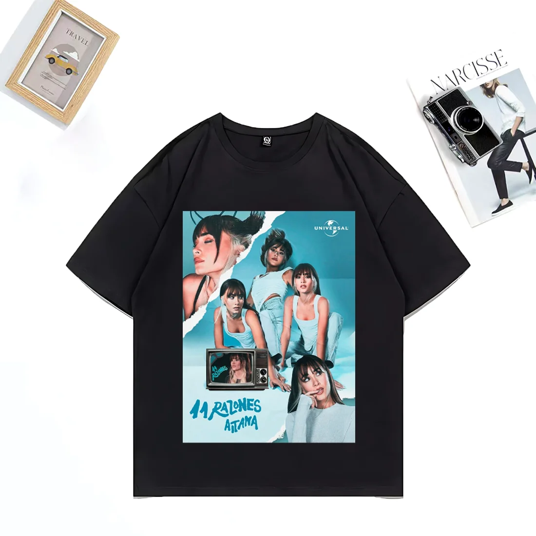 

Singer Aitanas Ocana print T-shirt Men women vintage plus size tops Fashion streetwear Cotton clothes short sleeve Unisex Shirts