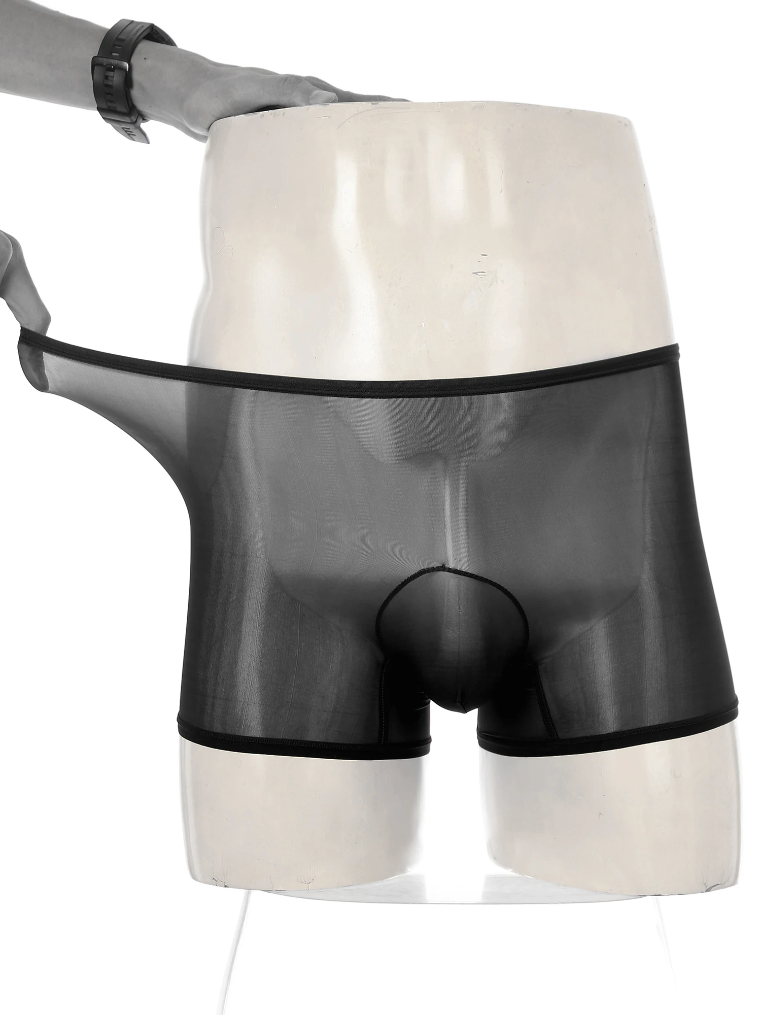 

1Pc Sissy Mens See Through Breathtable Soft Underwear Comfortable Stretchy Silky Thin Transparent Boxers Underpants