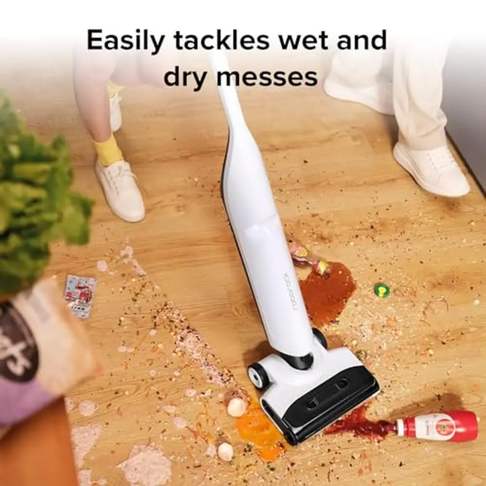 مكنسة كهربائية Flexi Lite الرطبة والجافة، ممسحة لاسلكية خفيفة الوزن 17000Pa، تصميم شفط FlatReach، تجفيف الهواء الساخن، تنظيف ذاتي من الأمام