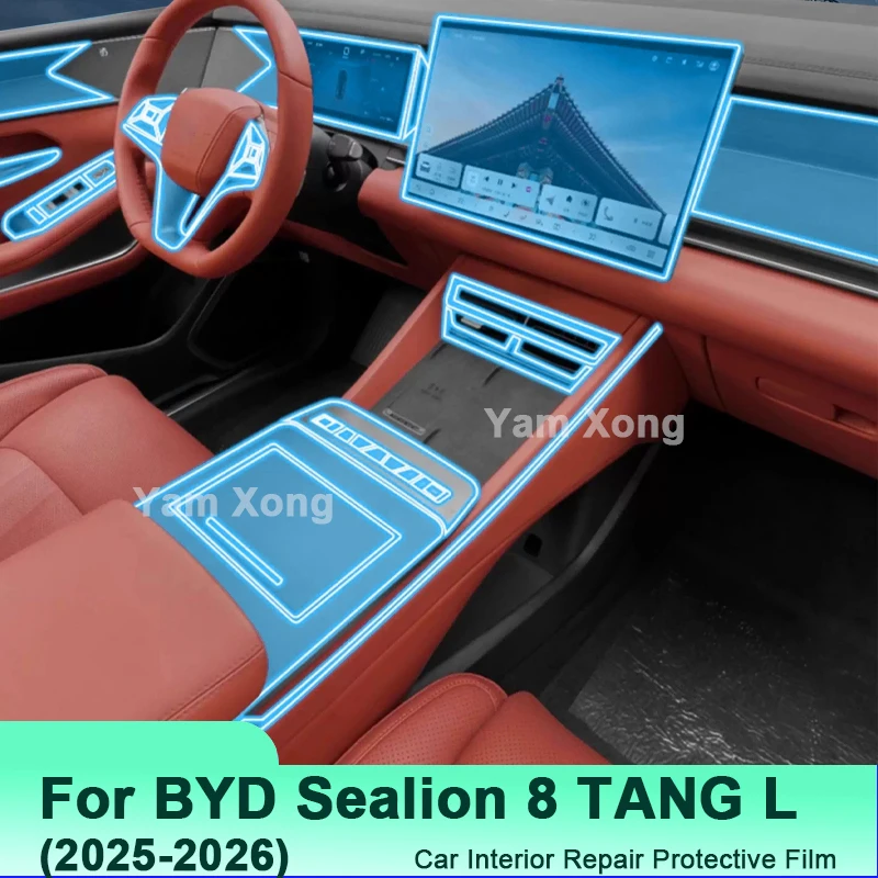 Protective Film For BYD Sealion 8 TANG L 2025-2026 Car Interior Touch Screen Dashboard Control Panel Cover Anti-Scratch Sticker